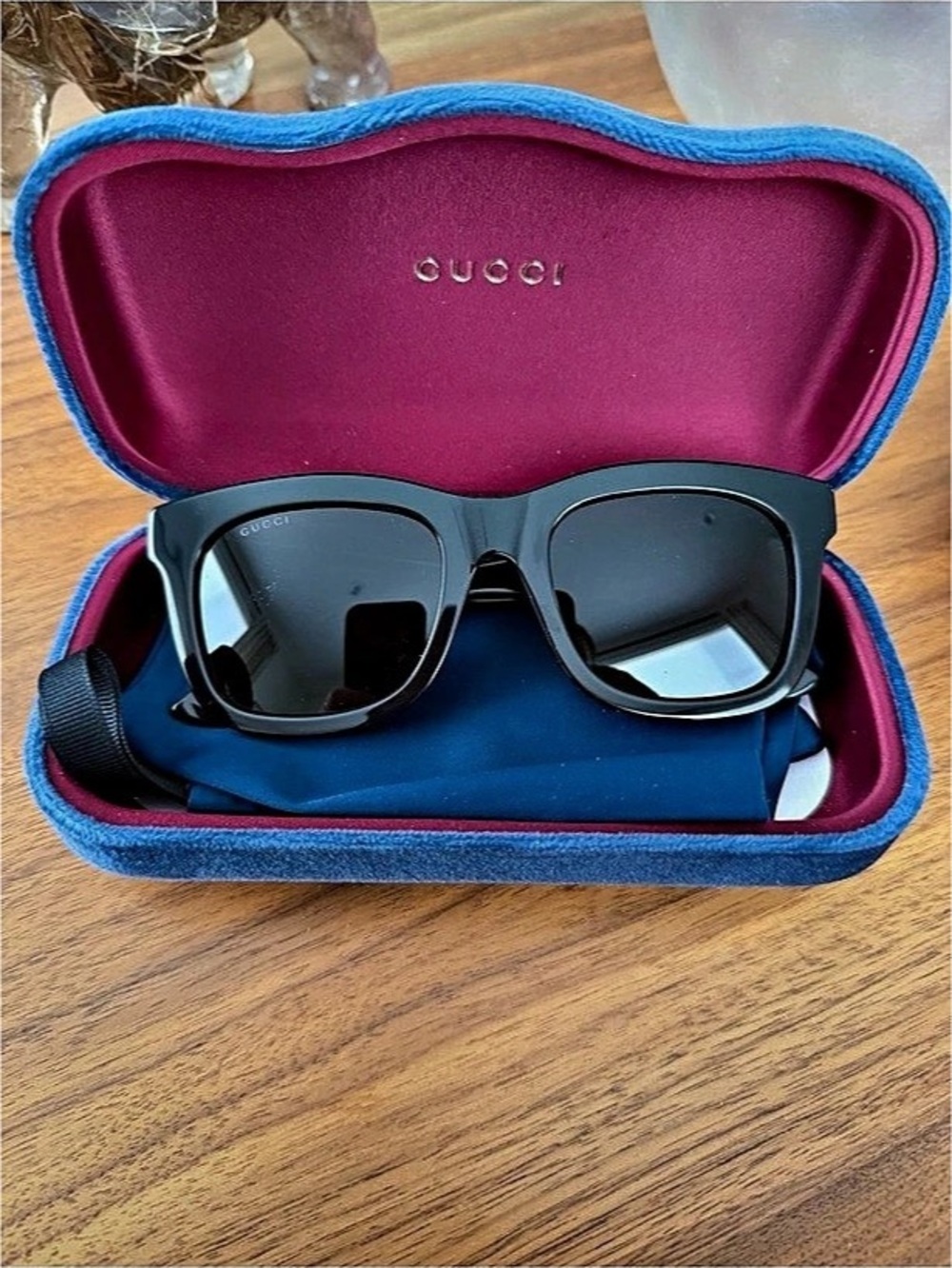 Gucci GG0178S Oversized Square Sunglasses GG0178S Black Oversized Square